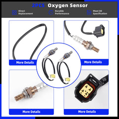 Generic oxygen sensor in exhaust pipe enables accurate feedback during driving.