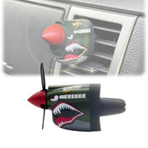 Generic P-40 Fighter vent decoration with spinning propeller for a nostalgic cockpit vibe.