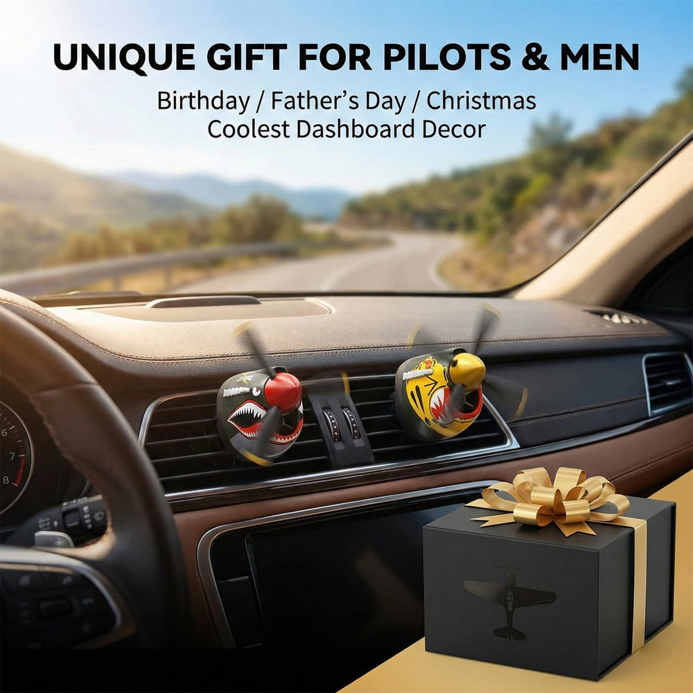 Generic P-40 Warhawk car dashboard accessory enhances interior styling.