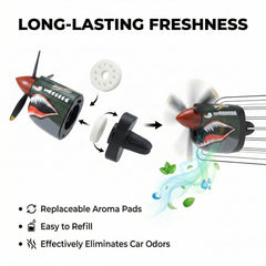Generic P-40 Warhawk Ocean scent deodorizer freshens the cabin.