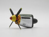 Generic P-51 Old Crow propeller spins with breeze to refresh your cabin.