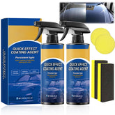 Generic Quick Effect Coating bottle pour demonstrates simple car protection in minutes