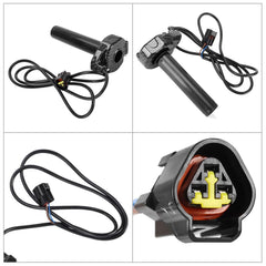Generic Surron throttle handle closeup shows durable PA material