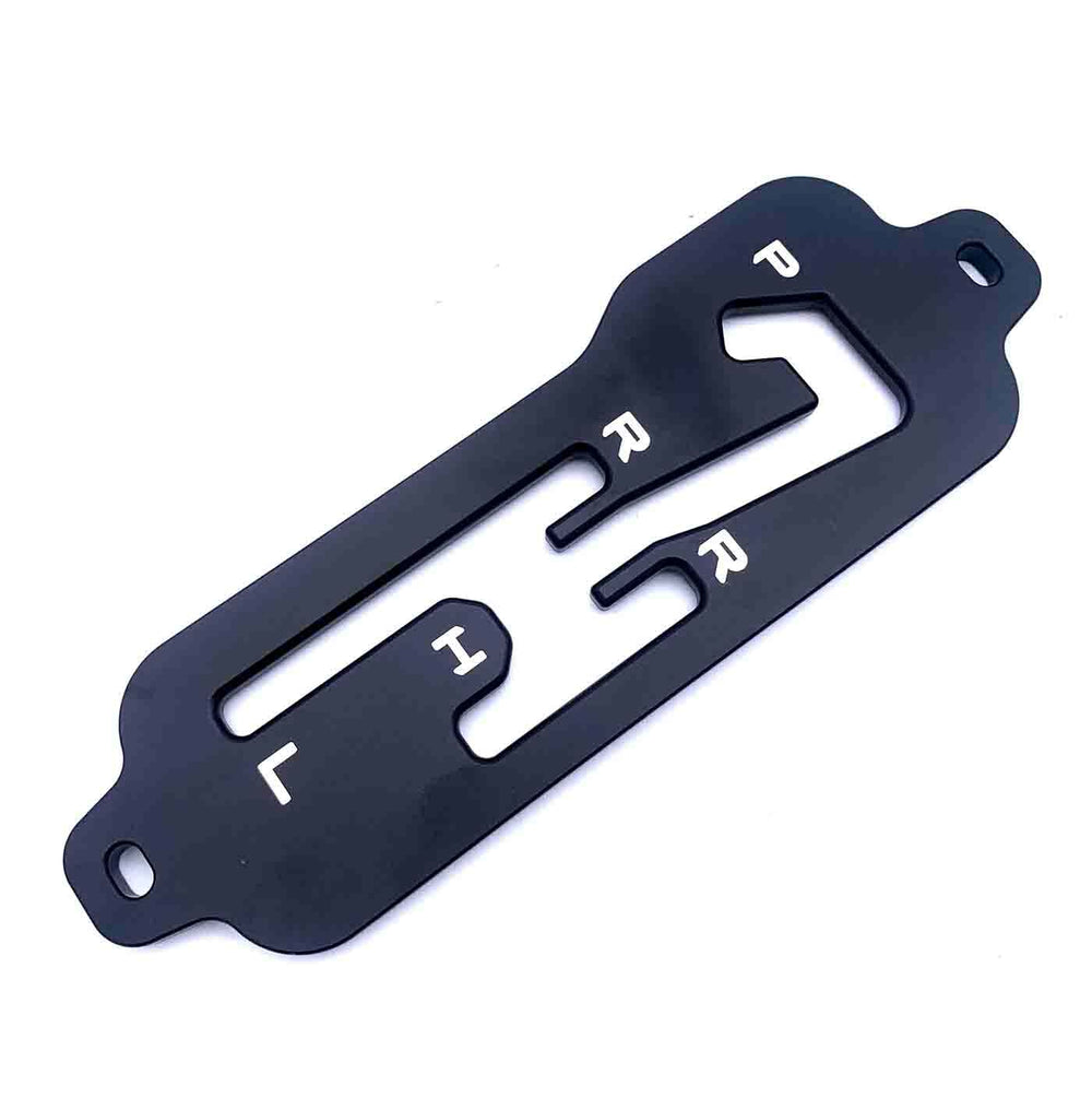Generic Talon Shift Gate Plate front angle shows rugged, precise shifter upgrade.