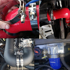 T-Bolt clamp on 2.5-inch silicone hose in automotive use