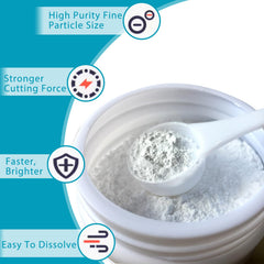 Generic TERO cerium oxide glass scratch remover application shows smooth, even polish for clarity.