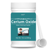 Generic TERO cerium oxide glass scratch remover bottle demonstrates an efficient surface brightening.