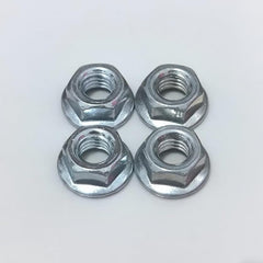 Generic torque converter nut with top locking flange for easy installation and durability.