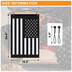 Generic UTV heavy-duty bungees secure the bag at speed.