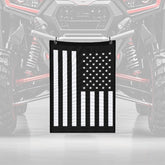 Generic UTV rear mesh organizer keeps trash secure on rough trails.