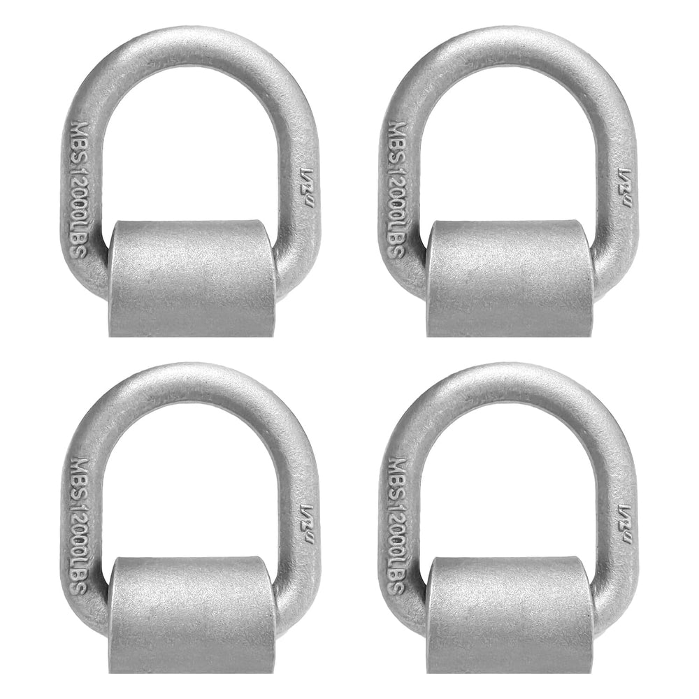 Generic Weld On D Ring 4-Pack side view showing rugged forged steel for trailer security.