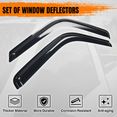 Generic window visor deflectors smoke tinted add subtle style and sun protection