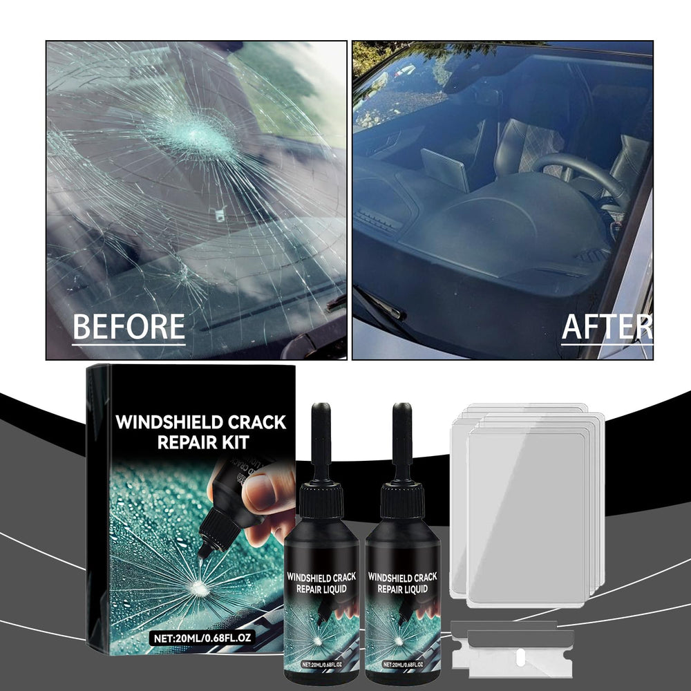 Generic windshield repair kit resin injection step demonstrating precise application