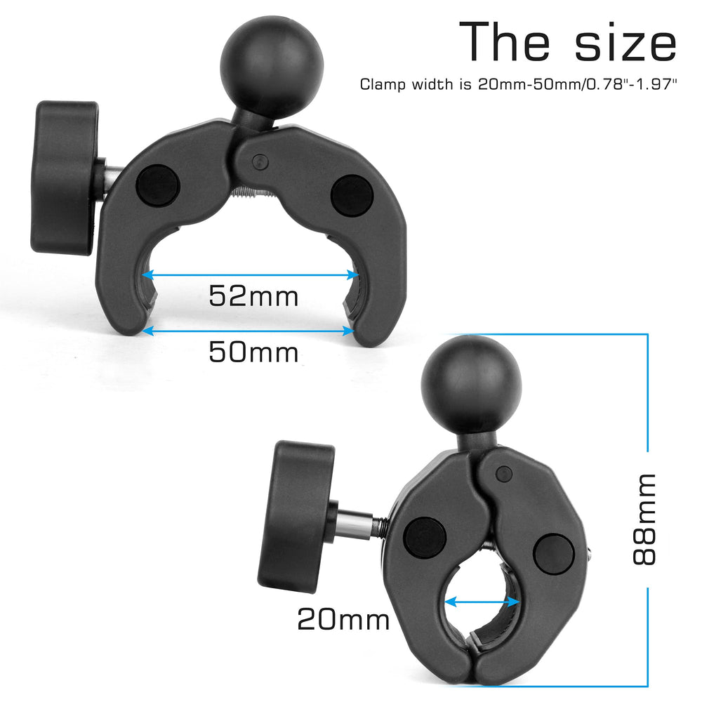 GEPULY 20-50mm rail clamp compatible with RAM B-size 1-inch arms
