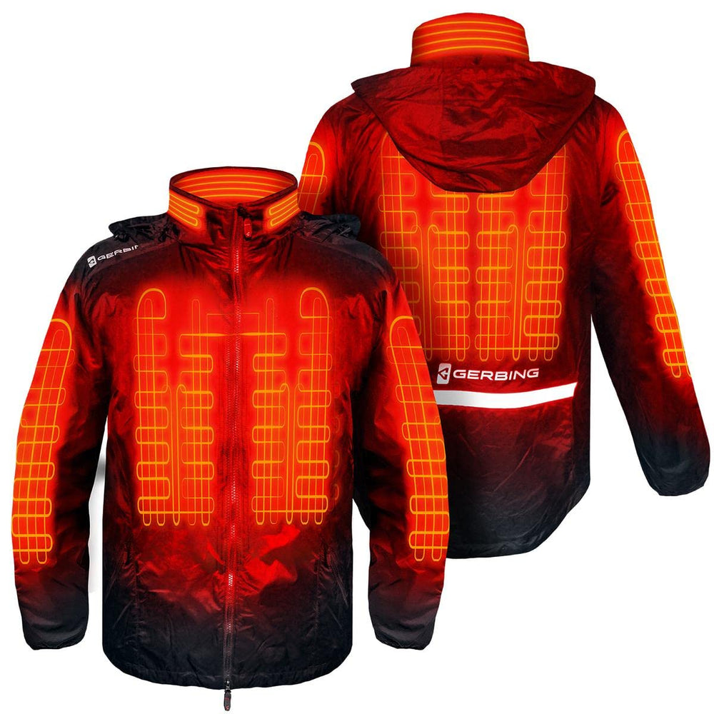 Gerbing heated jacket liner 2.0 removable hood adds weather protection in wind