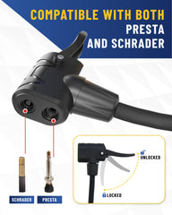 GERCHWAY 16-inch hose provides extended reach for easier inflation.