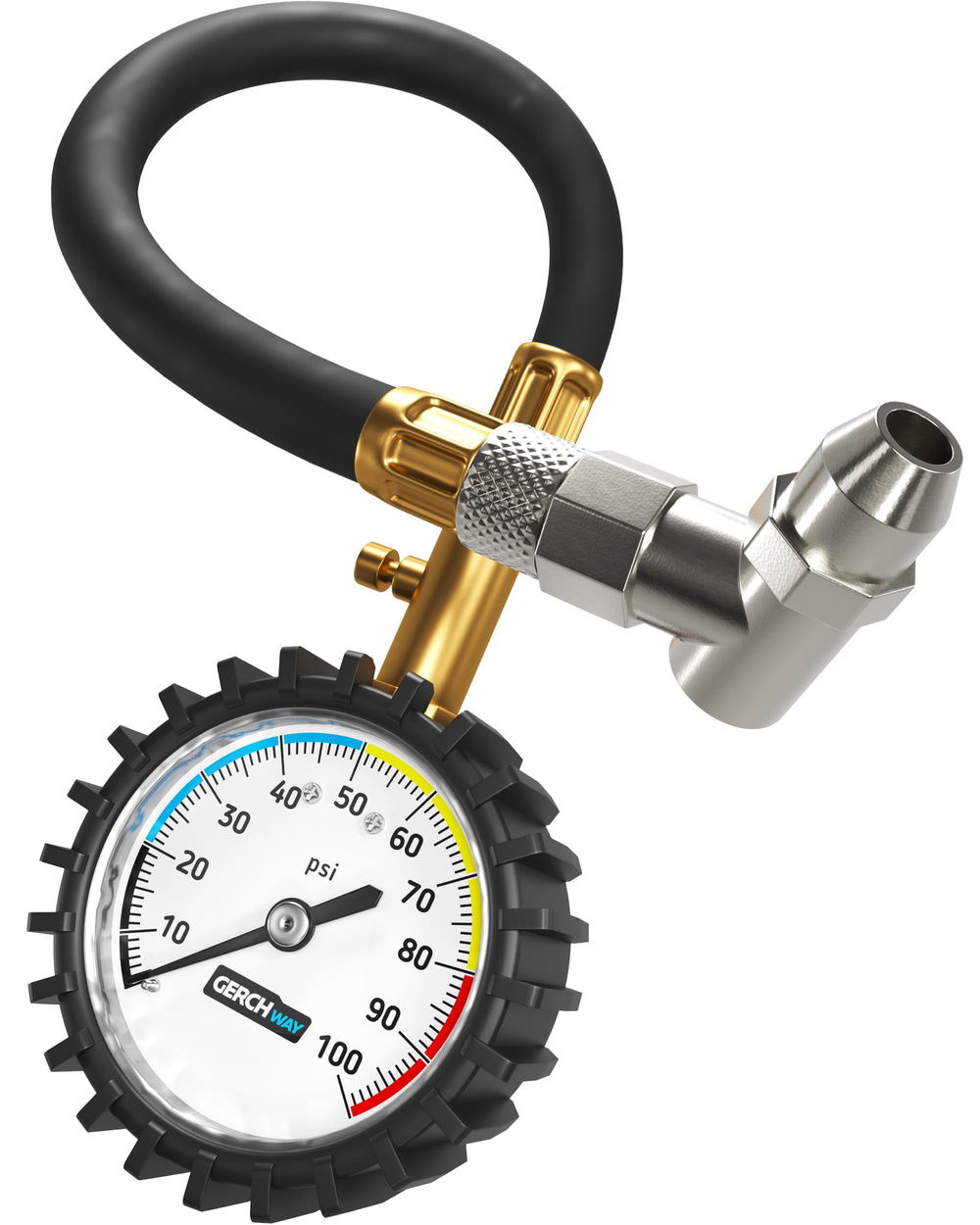 GERCHWAY tire pressure gauge with 100 psi dial for quick checks