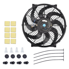 GESEXI 14 Inch Slim Fan front view for improved radiator cooling efficiency.