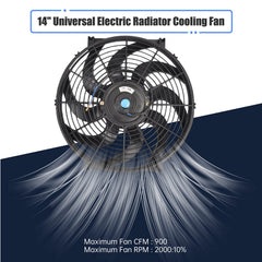 GESEXI 14 Inch Slim Fan mounting brackets included for quick setup.