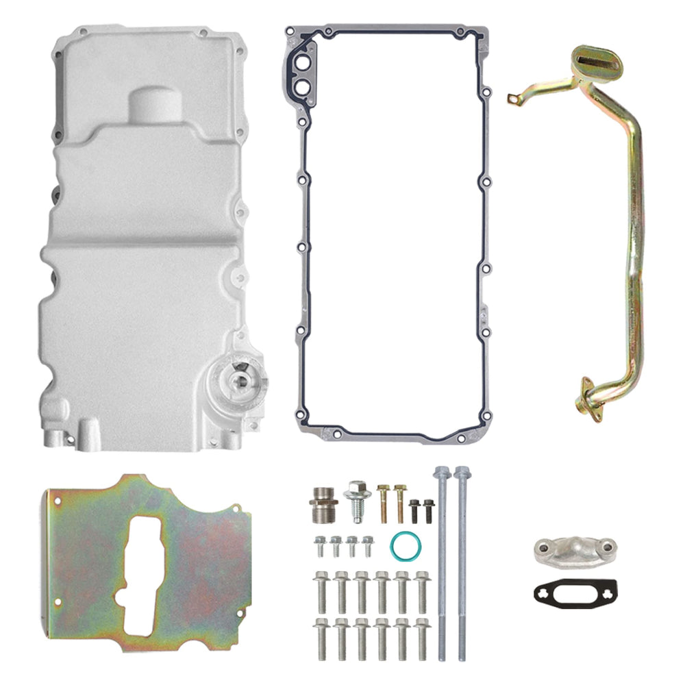 GESEXI 302-2 LS Swap Oil Pan Kit main view highlighting sturdy aluminum construction for LS swaps