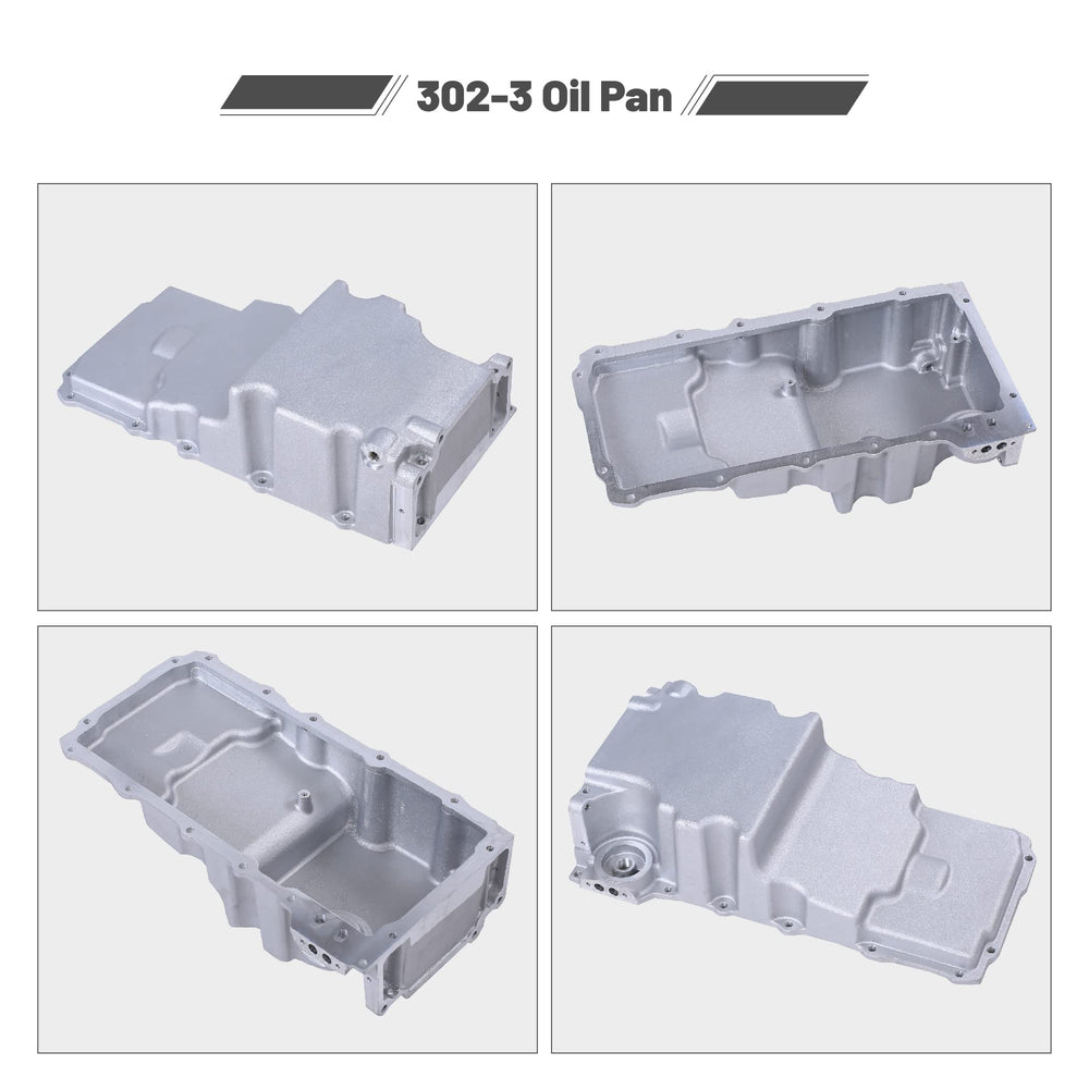 GESEXI 302-3 oil pan right side demonstrates integrated drain access for service.