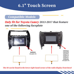 Getfarway 12-pin digitizer for Camry interface, enables smooth swipes and quick access.