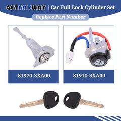 Getfarway Hyundai Elantra lock cylinder set compatible with 2011–2016 models.