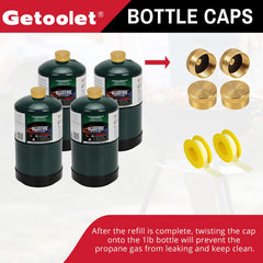 Getoolet onoff-valve allows precise control over gas flow.
