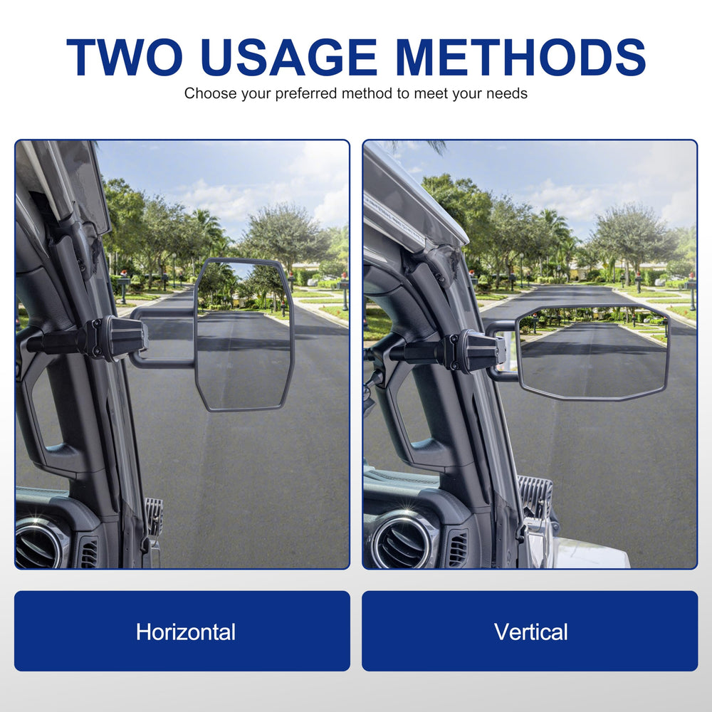GEVINFA 360-degree adjustment lets you customize mirror angles on the go