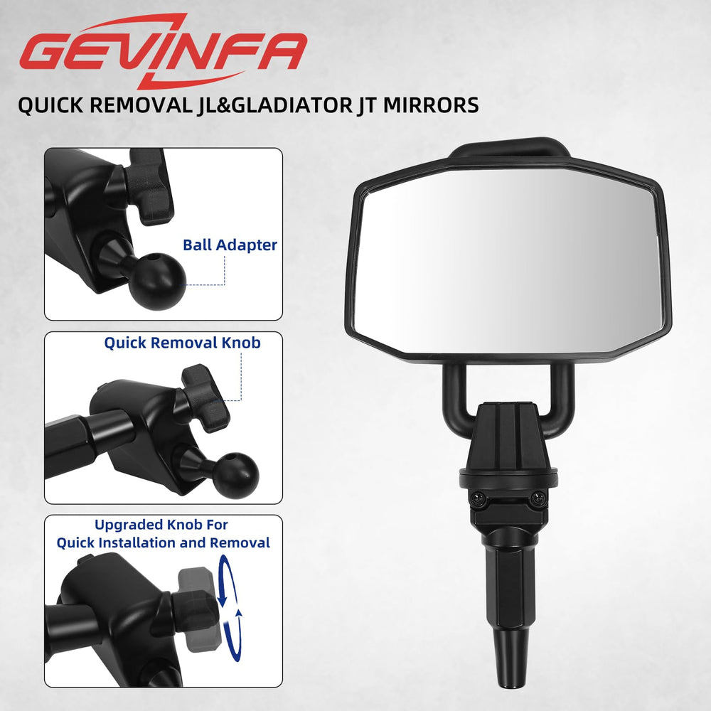 GEVINFA quick-release knob mount enables tool-free setup