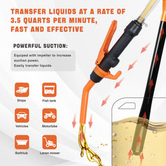 GEXIHODIE portable pump side view showing compact design for easy transport