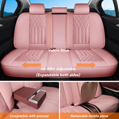 GEZHOUBA pink leather texture detail enhances interior elegance.