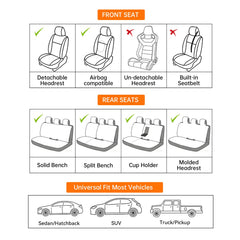 GEZHOUBA pink seat covers feature non-slip backing to stay in place.