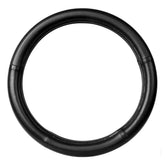GG Grand General 54005 deluxe steering wheel cover - front view with black stitching
