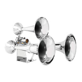 GG Grand General 69991 chrome train horn with triple brass trumpets for powerful sound