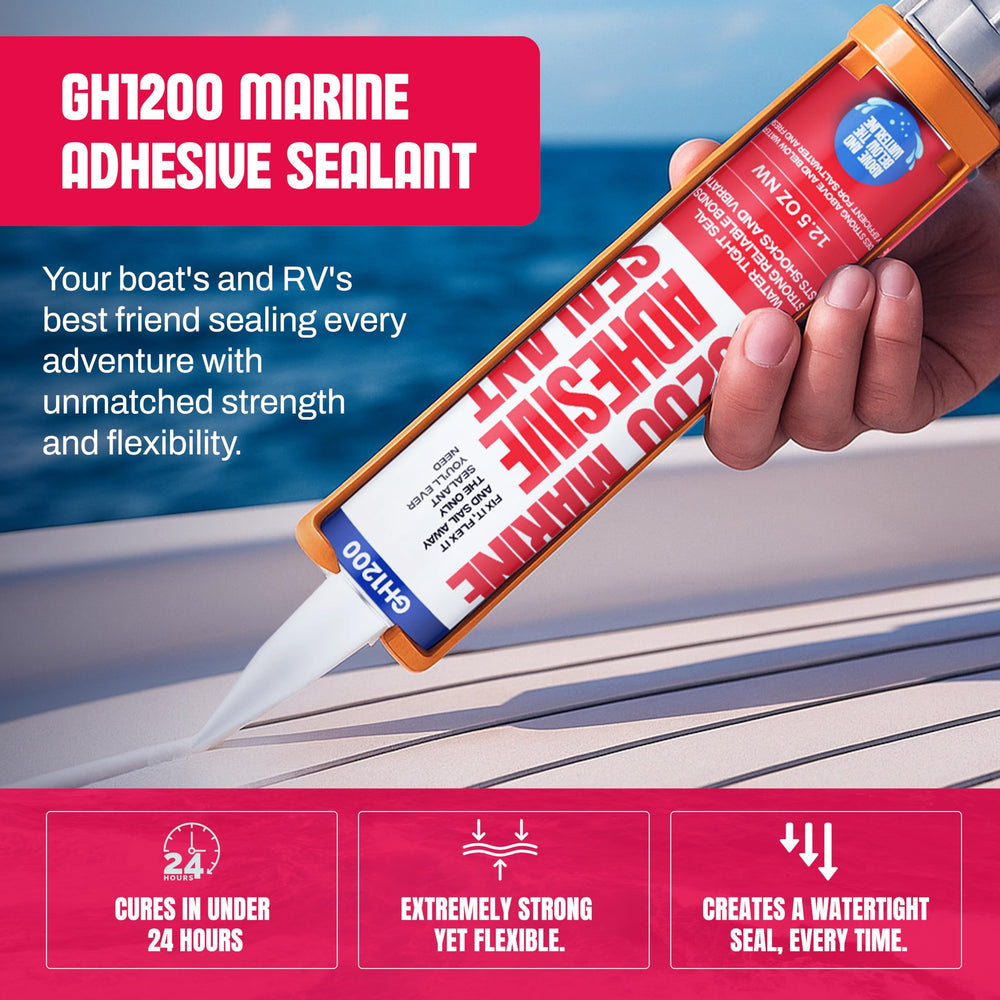 GH1200 5200 sealant used above and below water on hull seams