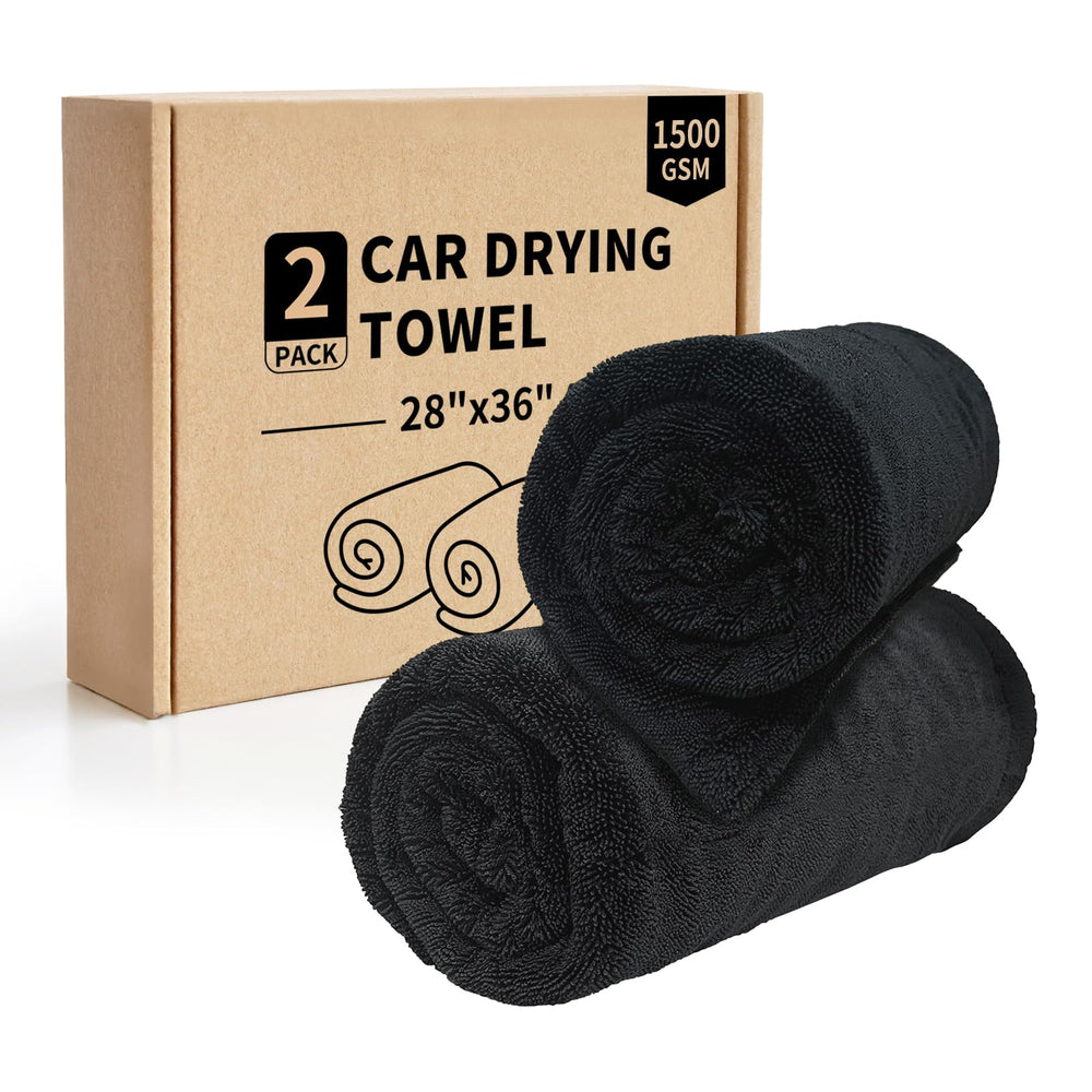 Ghguole car drying towel 28x36 front view for rapid, streak-free vehicle drying.