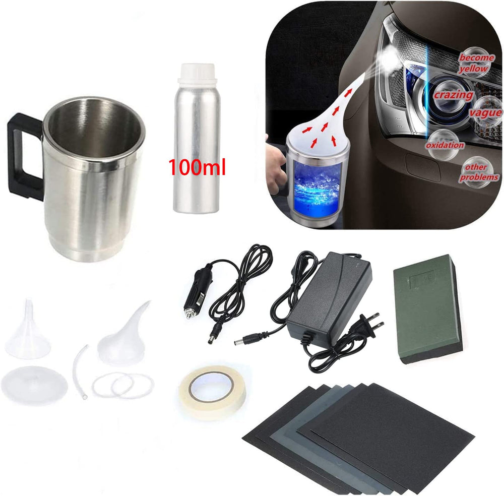 Ghguole headlight restoration kit packaging with included tools for easy at-home headlight care.