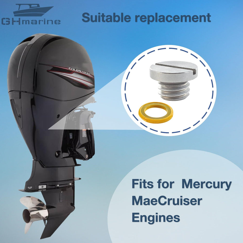 Non-magnetic plug screw design helps minimize leaks and water intrusion.
