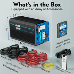 Giandel 4000W inverter aluminum housing for durable heat dissipation