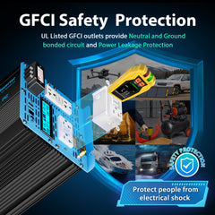 Giandel 4000W inverter safety and service warranty details