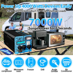 Giandel 4000W inverter high speed cooling fans keep temperature in check during use