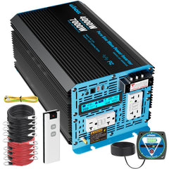 Giandel 4000W inverter front view with LCD display for RV power management
