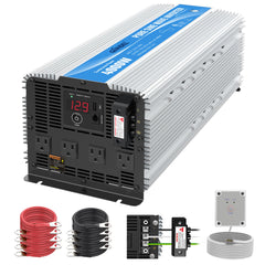 Giandel 4000W inverter front view powering outdoor appliances with true sine wave.
