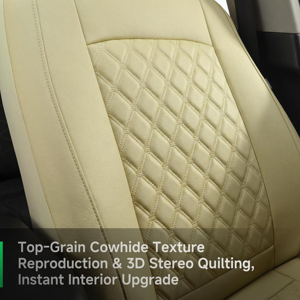 GIANT PANDA beige seat cover complements modern interiors and resale value.