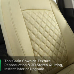 GIANT PANDA beige seat cover complements modern interiors and resale value.