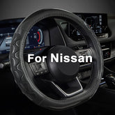 GIANT PANDA D-shaped steering wheel cover on Nissan Altima improves grip and comfort.