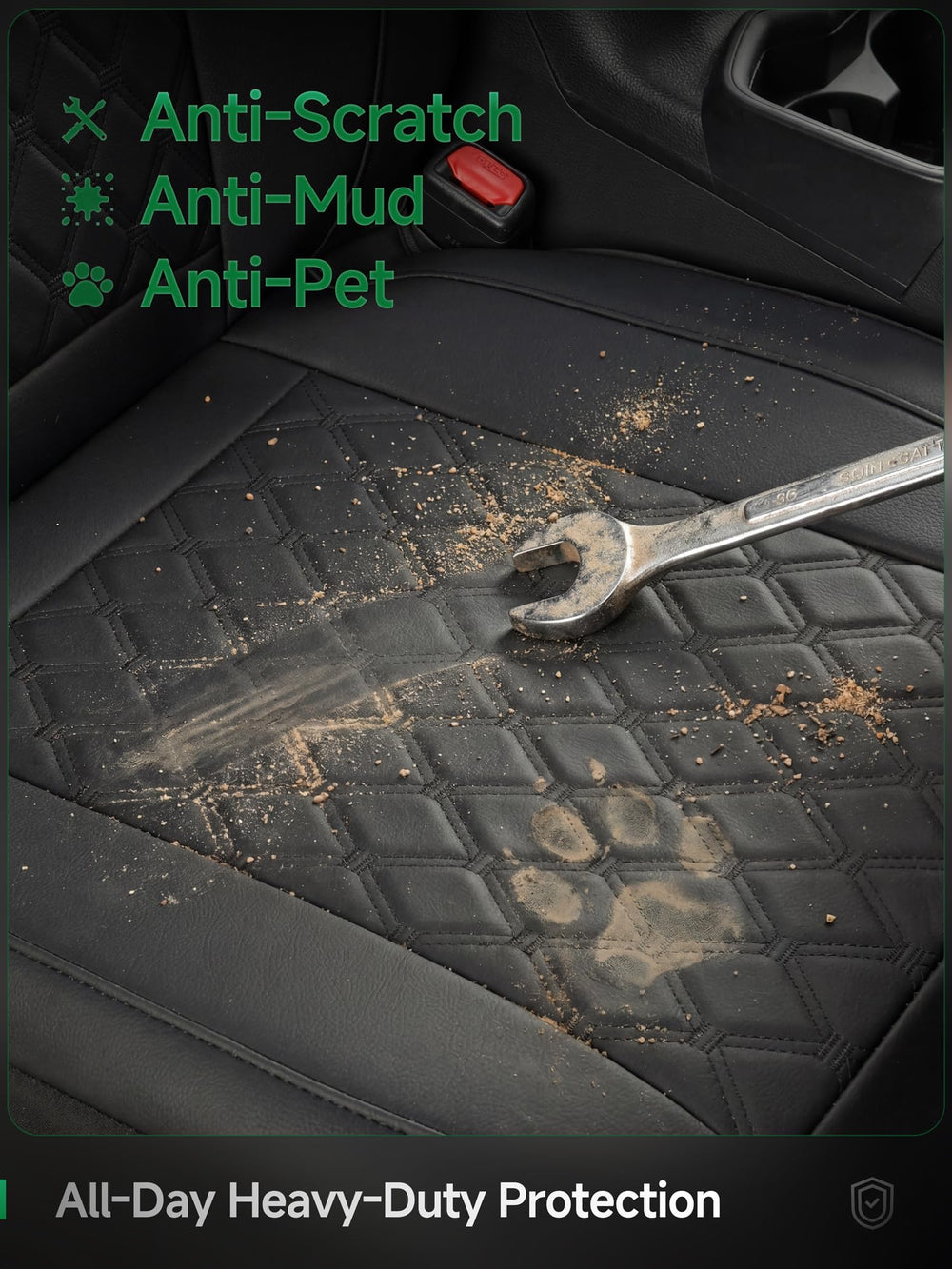 GIANT PANDA durable leatherette resists scratches, spills, and pet claws.