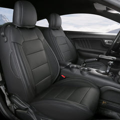 GIANT PANDA Ford Mustang full-set seat covers front view provides interior protection.