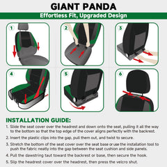 GIANT PANDA front seat cover for Ioniq protects against spills and pet claws